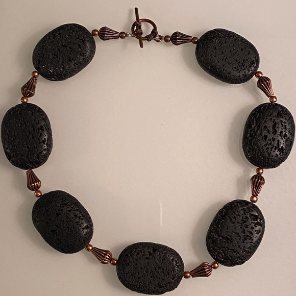 Black Lava Stone Necklace